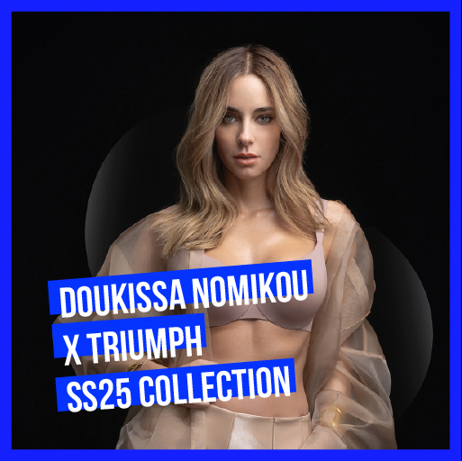 Triumph SS25 Comfort Wire campaign visual with Doukissa Nomikou